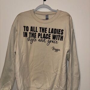 Gildan Cream Women's Crew Neck Sweater